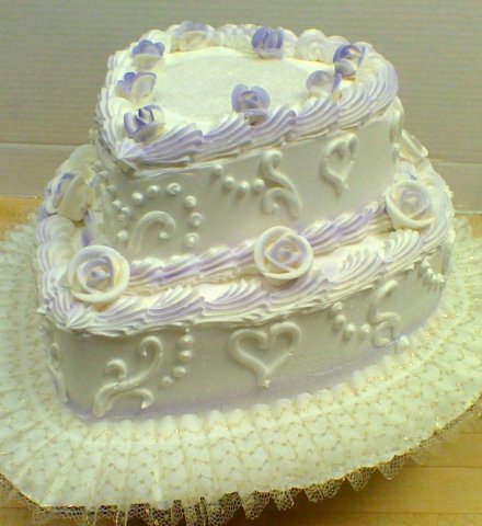 2 tier heart shape lavender